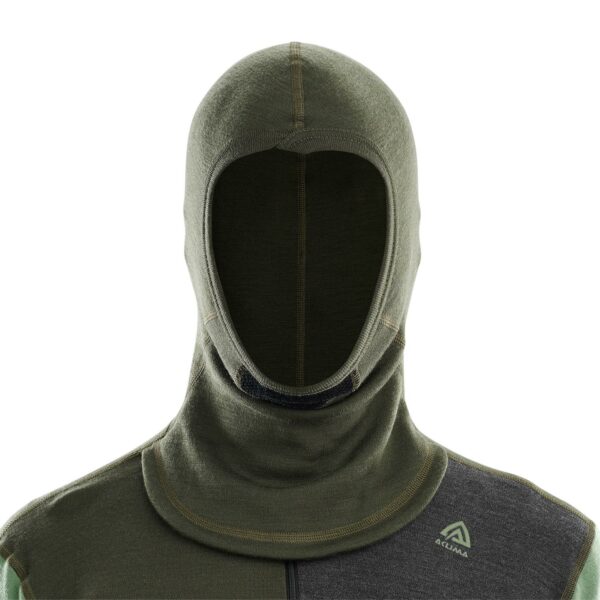 Aclima-WarmWool-Hood-Sweater-w-zip-M-Olive-Night-Dill-Marengo-104035-Nuten-Sport-2