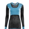 Aclima-WoolNet-Crew-Neck-shirt,-Woman--Azure-Blue-Jet-Black-101628-Nuten-Sport-1