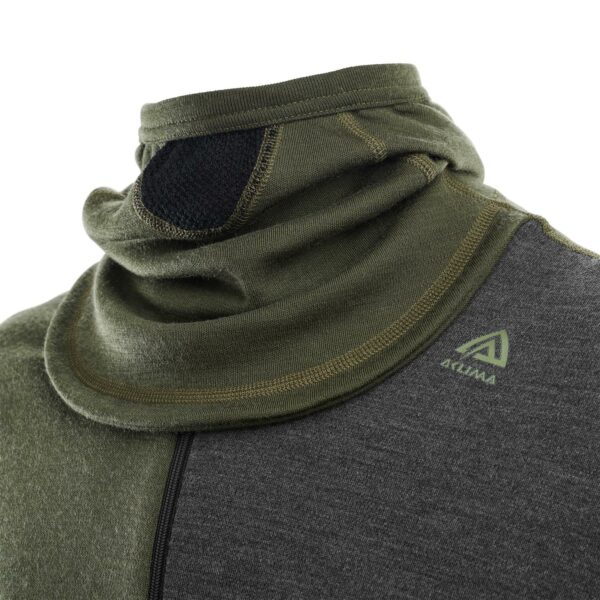 Aclima-WarmWool-Hood-Sweater-w-zip-M-Olive-Night-Dill-Marengo-104035-Nuten-Sport-3