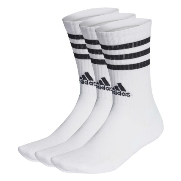 Adidas-Tennissokker-3-stripes-cushioned-crew-3-pakning-White-Black-HT3458-Nuten-Sport-1