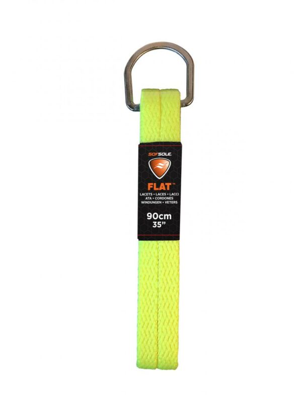 Implus-Skoband-D-ring-Flat-Neon-Gul-120cm-810982-Nuten-Sport-2