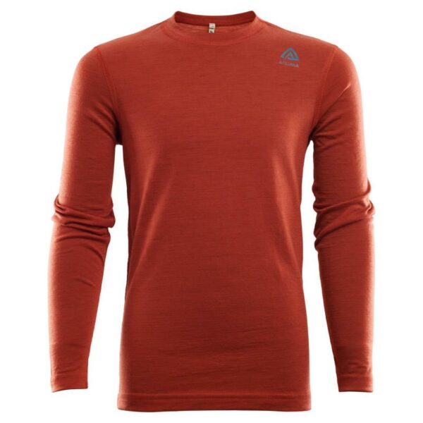 Aclima-LightWool-Crew-Neck-shirt,-Junior-Red-Ochre-103150-Nuten-Sport-2