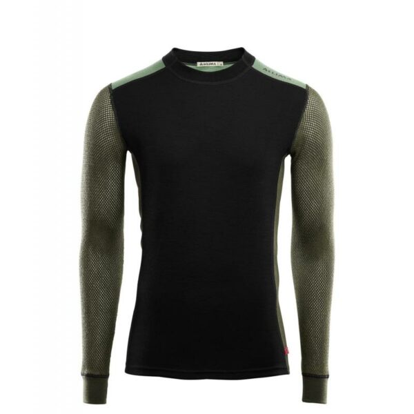 Aclima-Woolnet-Hybrid-Crew-Neck-Man-Jet-Black-Olive-Night-Dill-102737-Nuten-Sport-3