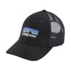 Patagonia P-6 Logo LoPro Trucker Hat Black P38283 Nuten Sport 1