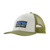 Patagonia Patagonia P-6 Logo Lopro Trucker Hat White W-Buckhorn Green P38283 Nuten Sport 1