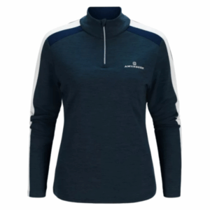 Amundsen 5Mila Half Zip Dame Blå m/Hvit Stripe