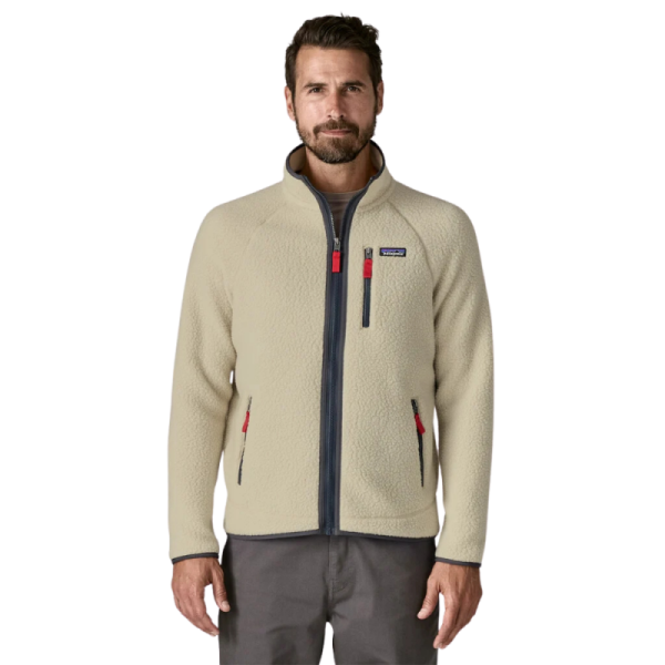 Patagonia Herre Retro Pile Fleece Jakke Hvit Blå - Bilde 2
