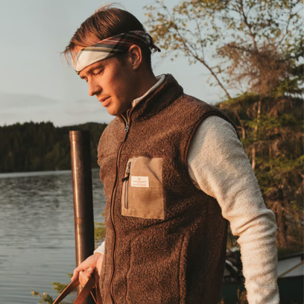 Amundsen Heroes Ull Fleece Vest Brun - Bilde 3