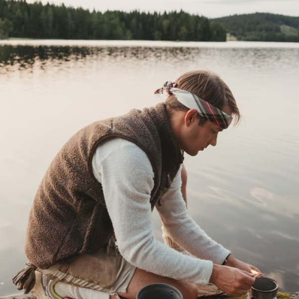 Amundsen Heroes Ull Fleece Vest Brun - Bilde 4