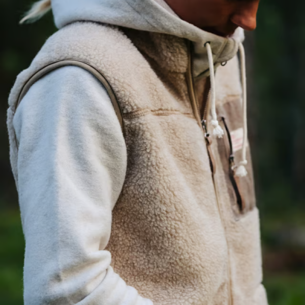 Amundsen Heroes Ull Fleece Vest Dame Beige - Bilde 4
