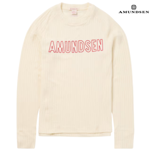 Amundsen Heros Hide Rund Hals Ulltrøye Overdel Dame Logo Hvit