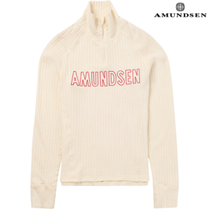 Amundsen Heros's Half Zip Ulltrøye Dame Logo/Natural