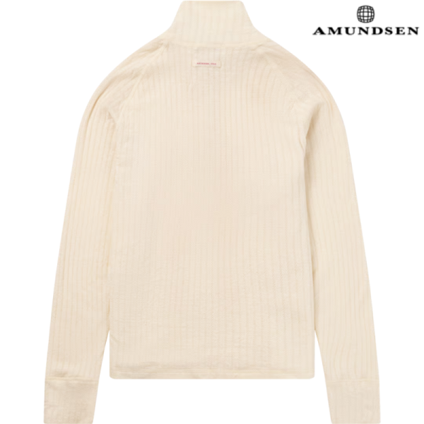 Amundsen Heros's Half Zip Ulltrøye Dame Logo/Natural - Bilde 2
