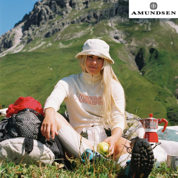 Amundsen Heros's Half Zip Ulltrøye Dame Logo/Natural - Bilde 4