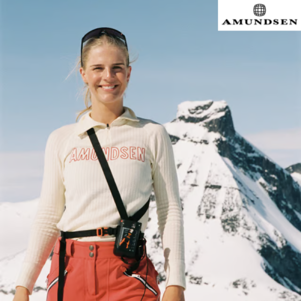 Amundsen Heros's Half Zip Ulltrøye Dame Logo/Natural - Bilde 5