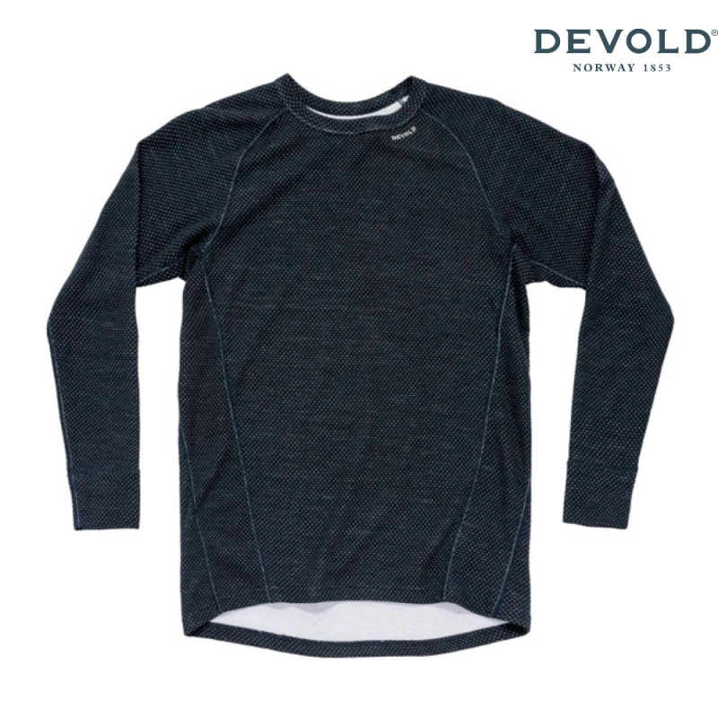 Devold Duo Active Merino 205 Ulltrøye Rundhals Herre Sort