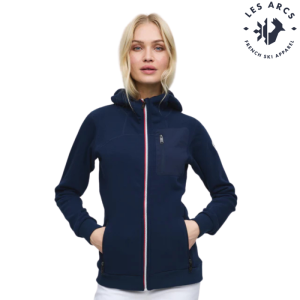 Les Arcs Geneva Fleece Jakke Med Hette Dame Blå