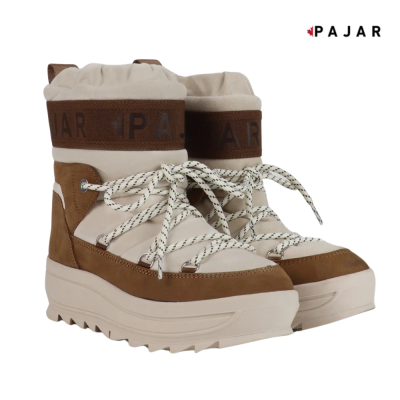 Pajar Galaxy Suede Pull On Vinterstøvler Dame Hvit/Brun - Bilde 2