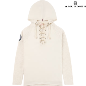 Amundsen Boiled Hettegenser Med Snøring Dame Hvit