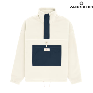 Amundsen V-bond Vokset Fleece Dame Hvit/Blå