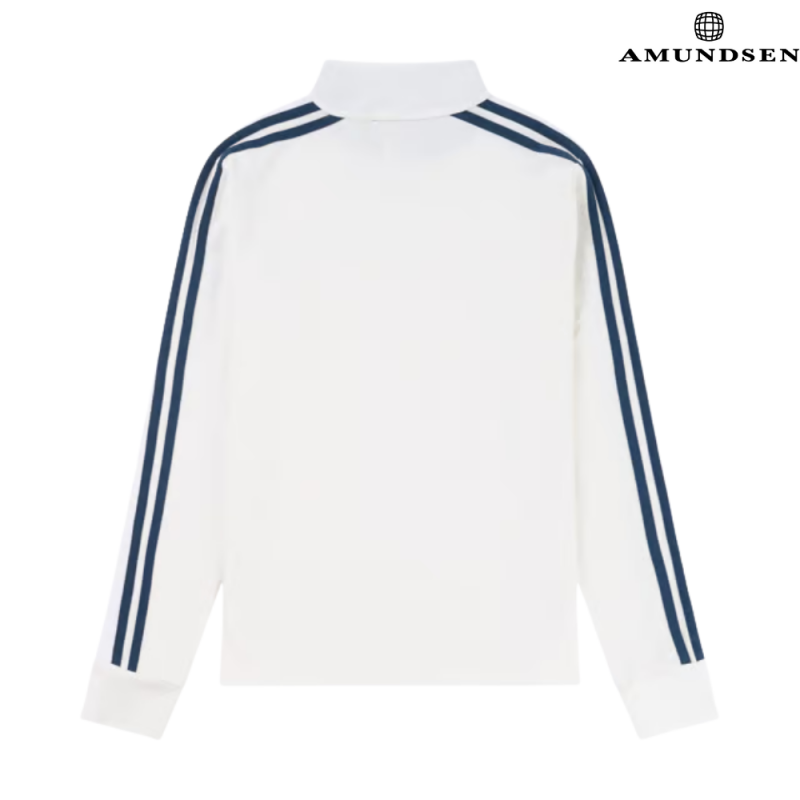 Amundsen 5Mila Half Zip Ulloverdel Dame Hvit med Striper - Bilde 2