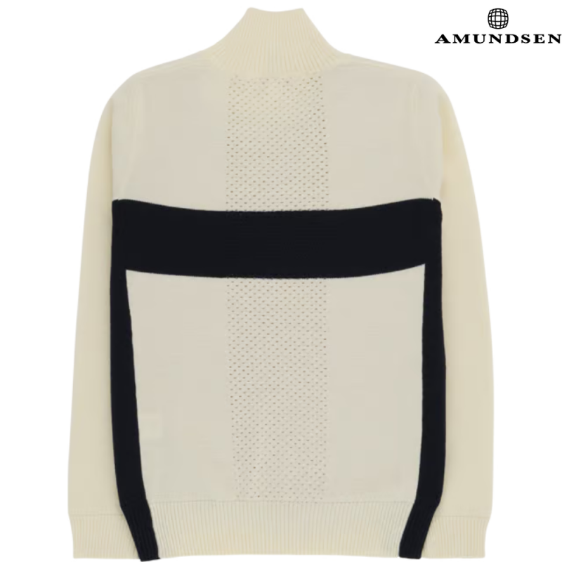 Amundsen 5Mila Genser Med Hals Norgesflagg Hvit - Bilde 2