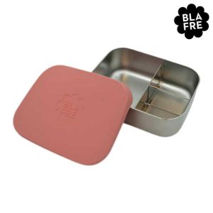 Blafre Matboks Stål tre rom med silikonlokk - Rosa