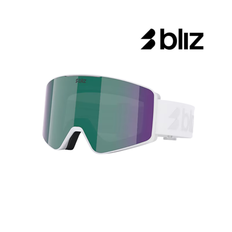 BLIZ G001S Over The Glasses Skibriller Matt Hvit Ramme/Brun Med Grønne Glass