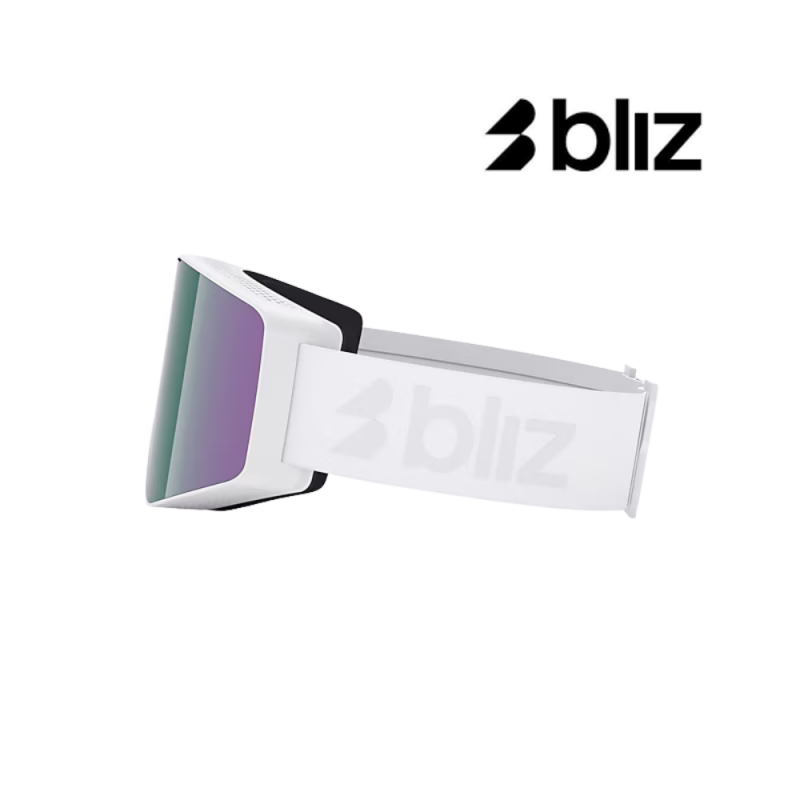 BLIZ G001S Over The Glasses Skibriller Matt Hvit Ramme/Brun Med Grønne Glass - Bilde 3
