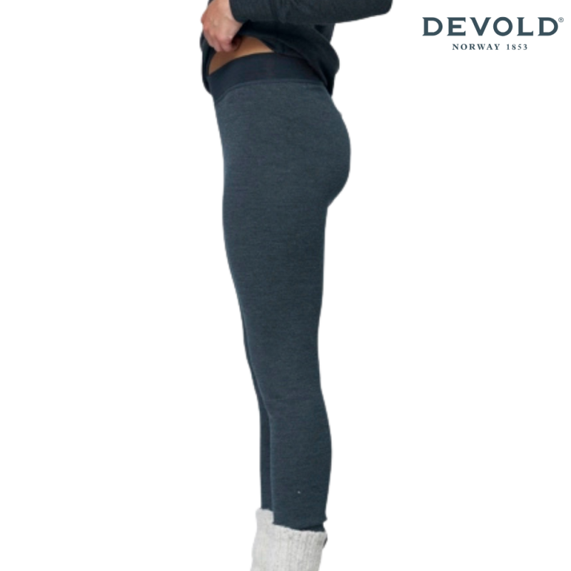 Devold Expedition Merinoull Silke Ull Stilongs Dame Mørkeblå - Bilde 3