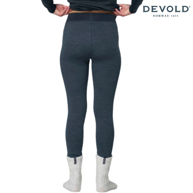 Devold Expedition Merinoull Silke Ull Stilongs Dame Mørkeblå - Bilde 4