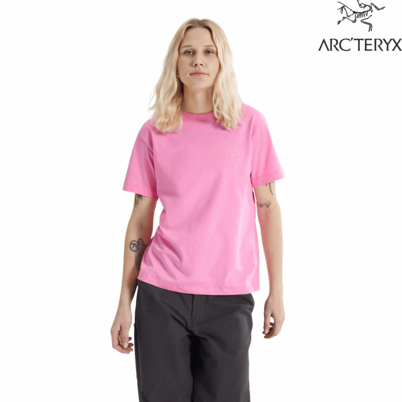 ArcTeryx Kragg Bomull Liten Fugl Kortermet T-Skjorte Dame Rosa - Bilde 2