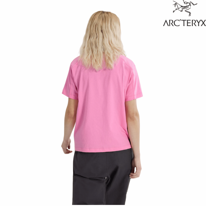 ArcTeryx Kragg Bomull Liten Fugl Kortermet T-Skjorte Dame Rosa - Bilde 5