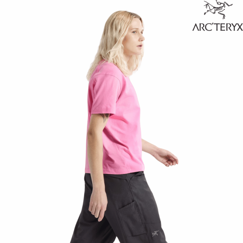 ArcTeryx Kragg Bomull Liten Fugl Kortermet T-Skjorte Dame Rosa - Bilde 6