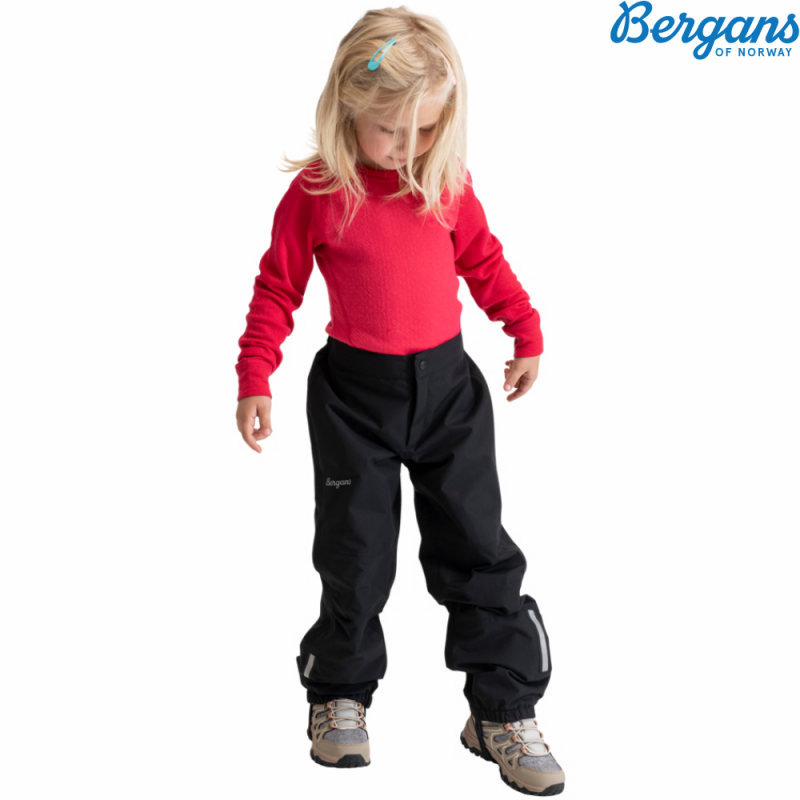Bergans Lilletind 2-lags Skallbukse Barn Sort