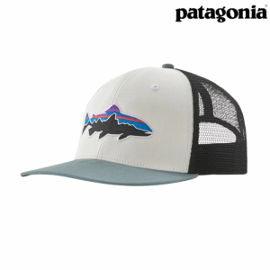 Patagonia Fitz Roy Ørret Trucker Caps Hvit Blå