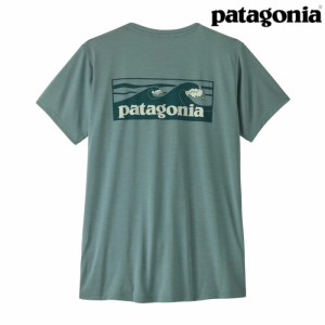 Patagonia Capilene Cool T-skjorte Dame Boardshort Logo Grønn
