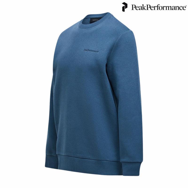 Peak Performance Original Liten Logo Rund Hals Genser Herre Blå - Bilde 2