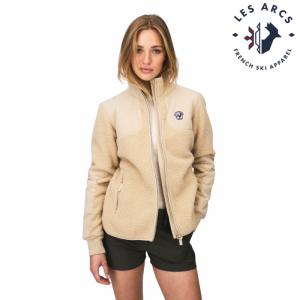 LES ARCS Sabine Retro Teddy Fleece Jakke Beige
