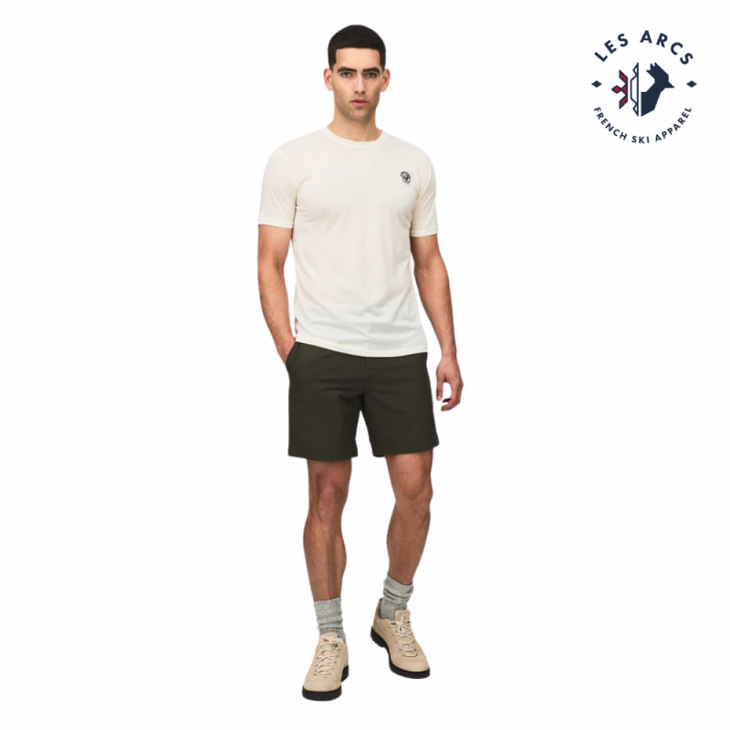 LES ARCS Fabien Wool T-Shirt Mens White