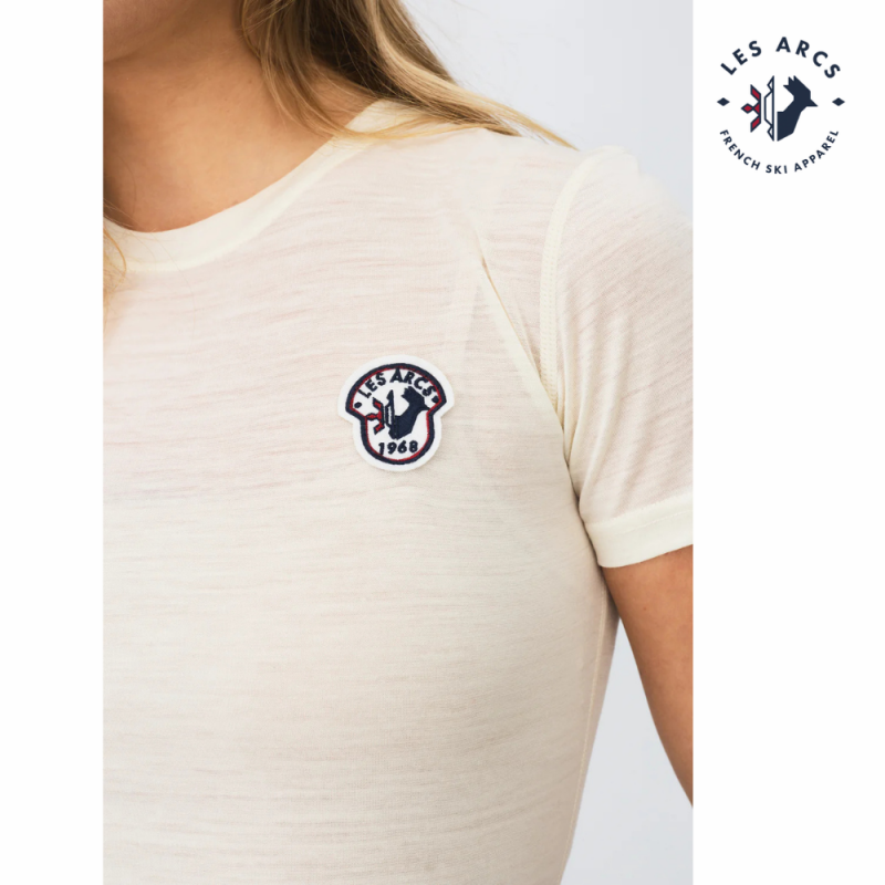 LES ARCS Florette Wool T-Shirt Womens Hvit - Bilde 3