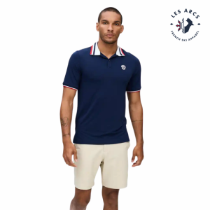 LES ARCS Phillipe Polo Tee Mens Navy