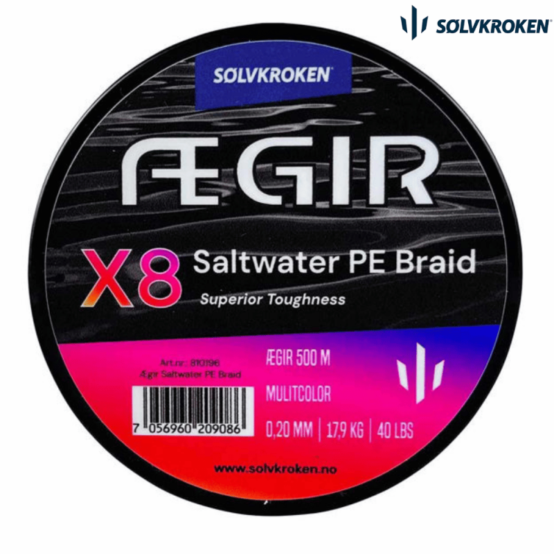 Sølvkroken Ægir Multicolor Braid 500 M 0,30 fiskeline - Bilde 3