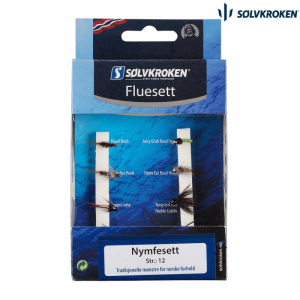 Sølvkroken Nymfesett Våtfluer Ørretfiske 12 stk a 10 Stk